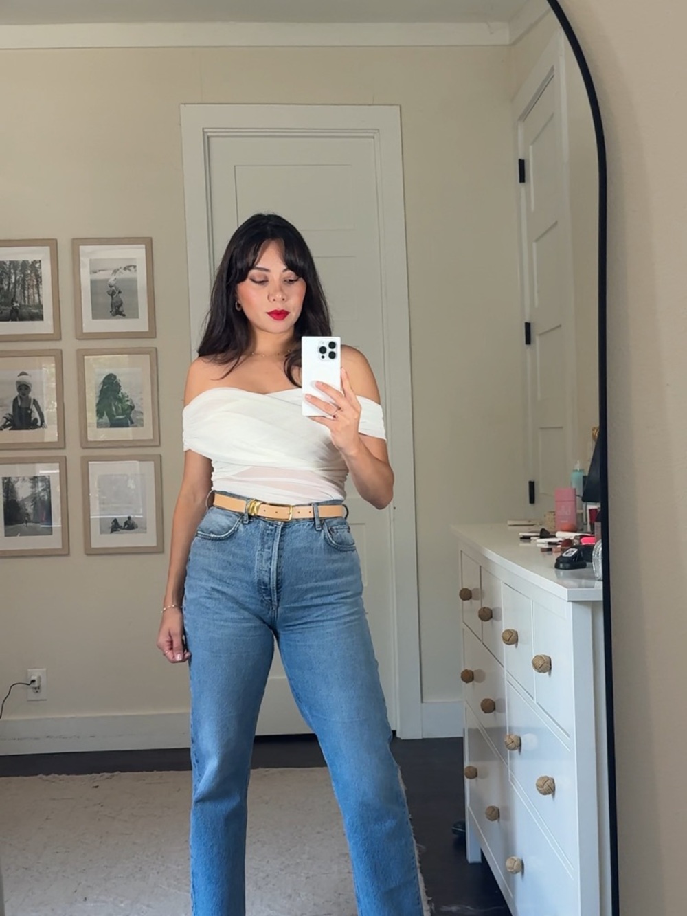 naked wardrobe White Off-Shoulder top